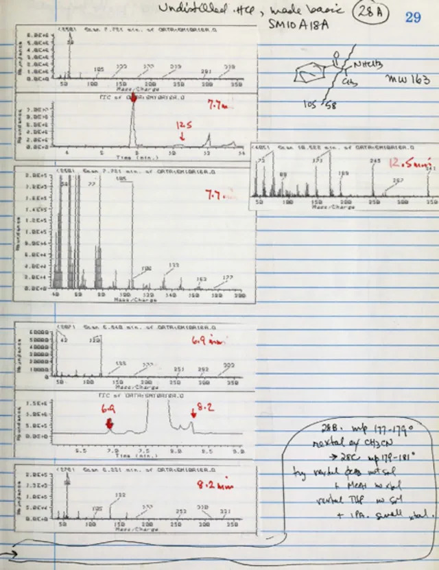 A page from a research notebook